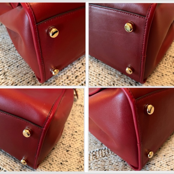 COACH Coach Gramercy Satchel Tophandle Leather Handbag Red GUC Style 33549 - Picture 10 of 16